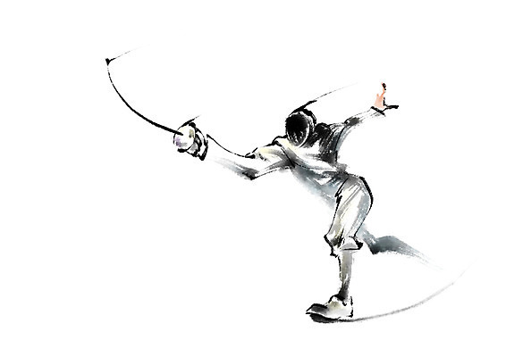 전신 PSD 스포츠 일러스트 캘리그라피 운동선수 한명 서기 들기 사람 펜싱 펜싱선수 찌르기 펜싱검 국내일러스트 1 모션 펜싱용품 파일형식