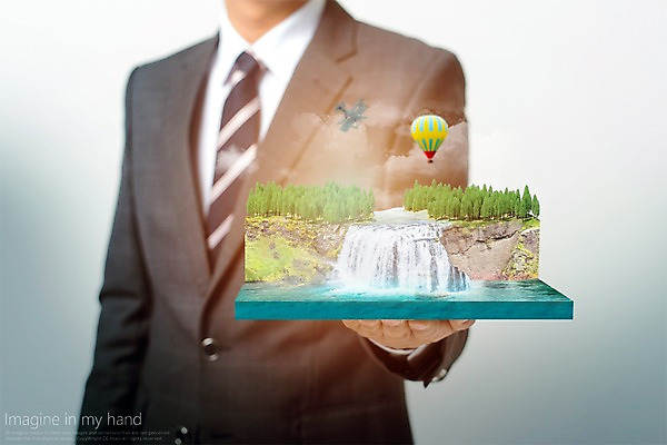 PSD 나무 구름 편집 편집이미지 남자 자연 비행기 한명 들기 정장 성인 폭포 열기구 디지털합성 합성 디지털아트 이미지편집 자연요소 식물 1 옷 항공교통 모션 대중교통 사람 생태계 파일형식