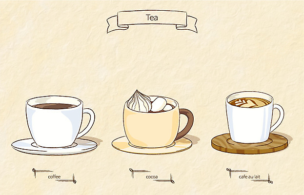 커피 음료 생활용품 일러스트 사람없음 커피잔 오브젝트 코코아 라떼 카페라떼 국내일러스트 AI파일 잔 파일형식 벡터