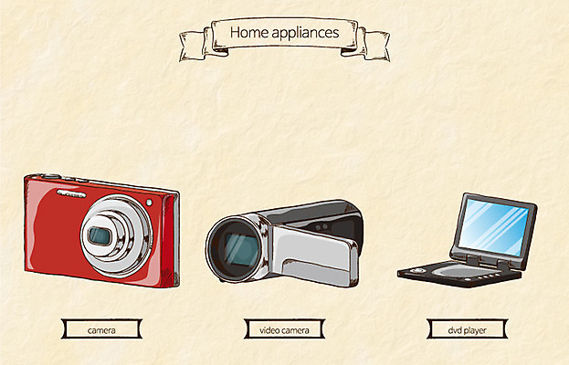 생활용품 일러스트 사람없음 카메라 가전제품 오브젝트 DVD 비디오카메라 플레이어 국내일러스트 AI파일 전자제품 파일형식 벡터