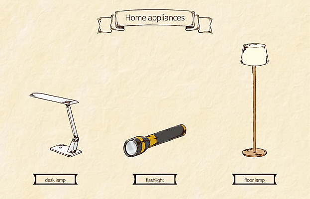 생활용품 일러스트 사람없음 가전제품 스탠드 램프 손전등 오브젝트 국내일러스트 AI파일 조명 파일형식 벡터