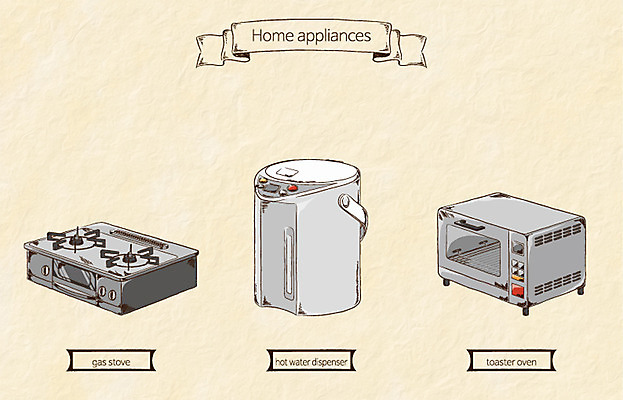 생활용품 일러스트 사람없음 가전제품 가스레인지 오븐 버너 오브젝트 미니오븐 보온기 국내일러스트 AI파일 레인지 파일형식 벡터