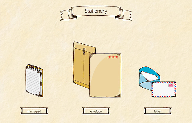 생활용품 일러스트 문구용품 봉투 편지봉투 사람없음 오브젝트 메모패드 국내일러스트 AI파일 편지 파일형식 벡터