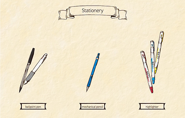 생활용품 일러스트 문구용품 사람없음 볼펜 샤프 오브젝트 형광펜 국내일러스트 AI파일 펜 파일형식 벡터