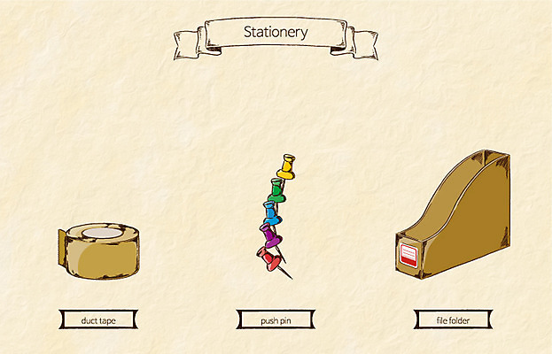 생활용품 일러스트 문구용품 사람없음 압정 오브젝트 테이프 파일폴더 국내일러스트 AI파일 사무용품 파일형식 벡터