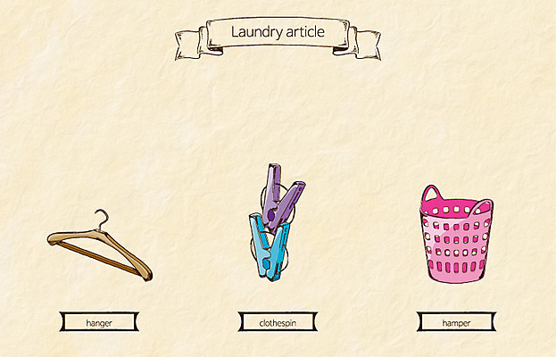 생활용품 일러스트 사람없음 바구니 옷걸이 오브젝트 빨래집게 빨래바구니 세탁용품 국내일러스트 AI파일 집게 빨래 파일형식 벡터