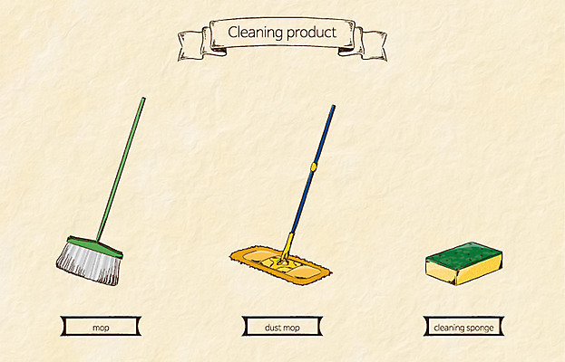 생활용품 일러스트 사람없음 청소도구 오브젝트 스펀지 대걸레 마대걸레 국내일러스트 AI파일 도구 청소 파일형식 벡터