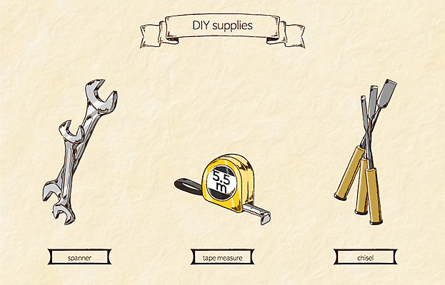 생활용품 일러스트 줄자 사람없음 공구 스패너 오브젝트 국내일러스트 AI파일 자 도구 파일형식 벡터