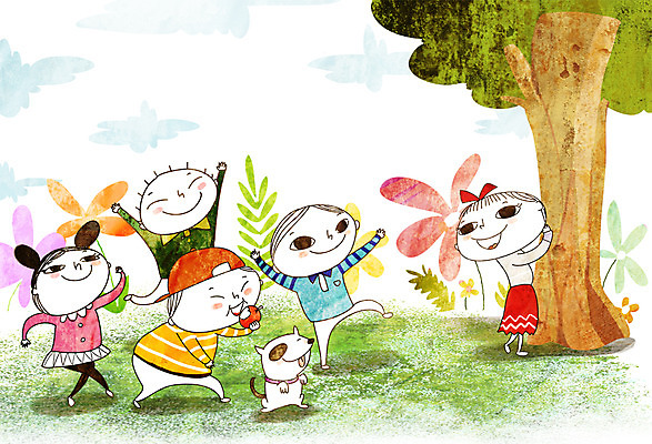 주간 PSD 나무 구름 여자 남자 꽃잎 어린이 일러스트 놀이 나뭇잎 여러명 야외 봄 활발 강아지 활기 무궁화꽃이피었습니다 봄소풍 천진난만 국내일러스트 자연요소 식물 계절 꽃 다수 컨셉 잎 사람 반려동물 소풍 개 파일형식