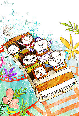 주간 PSD 구름 여자 남자 꽃잎 어린이 일러스트 나뭇잎 여러명 야외 봄 활발 놀이공원 강아지 활기 롤러코스터 봄소풍 천진난만 국내일러스트 자연요소 계절 꽃 다수 컨셉 잎 사람 반려동물 소풍 테마파크 개 놀이기구 파일형식