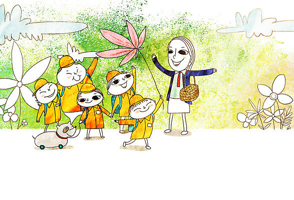 주간 PSD 구름 여자 남자 꽃잎 어린이 가방 일러스트 나뭇잎 여러명 성인 야외 바구니 교사 봄 활발 유치원생 유치원복 활기 봄소풍 천진난만 국내일러스트 자연요소 직업 잡화 옷 계절 꽃 다수 컨셉 잎 사람 소풍 파일형식