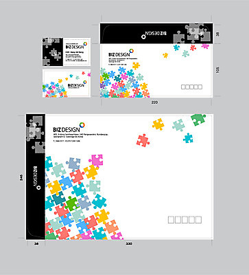 템플릿 조각 명함 명함템플릿 봉투 서류봉투 편지봉투 사람없음 세트 컬러풀 퍼즐 패키지 봉투템플릿 비즈디자인 봉투디자인 이미지템플릿 AI파일 컬러 편지 파일형식 벡터