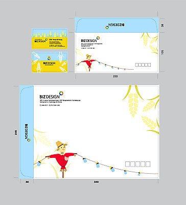 템플릿 하늘색 명함 명함템플릿 봉투 서류봉투 편지봉투 사람없음 세트 벼 캔 허수아비 패키지 봉투템플릿 비즈디자인 봉투디자인 이미지템플릿 AI파일 농업 곡류 파란색 편지 파일형식 벡터