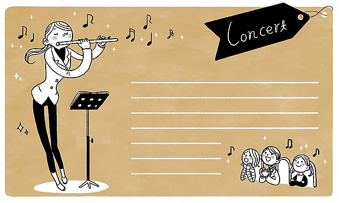 PSD 여자 남자 음표 일러스트 여러명 성인 콘서트 플루트 문화생활 프레임일러스트 플루티스트 국내일러스트 라이프스타일 기호 음악 다수 프레임 관악기 사람 공연 연주자 파일형식