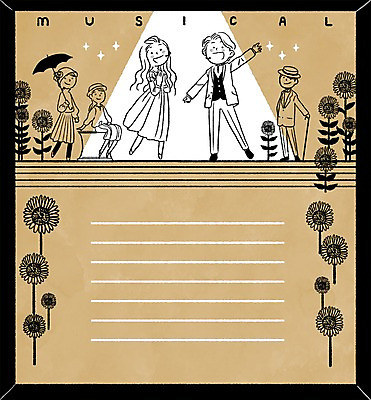 PSD 모자 여자 남자 꽃 일러스트 조명 여러명 성인 공연 무대 양산 문화생활 뮤지컬 프레임일러스트 국내일러스트 식물 라이프스타일 잡화 다수 프레임 사람 이벤트 파일형식