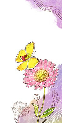 PSD 계절 여자 꽃 나비 백그라운드 일러스트 나뭇잎 한명 성인 봄 계절백그라운드 봄배경 국내일러스트 식물 1 곤충 잎 사람 파일형식