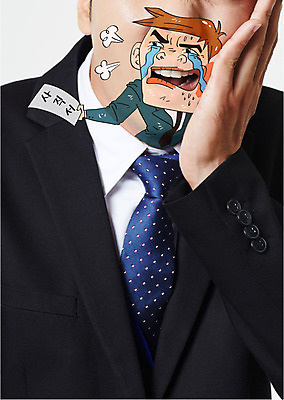 편집 캐릭터 남자 포토일러 정장 상반신 성인 두명 비즈니스라이프 분노 비즈니스맨 찡그림 울음 사표 퇴사 이미지편집 AI파일 편집이미지 라이프스타일 옷 감정 비즈니스 표정 사람 직장인 파일형식 벡터