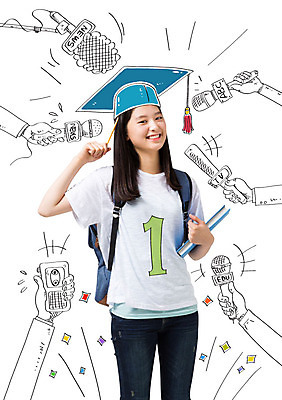 편집 학생 손 여자 학사모 졸업 청소년 포토일러 책가방 한명 웃음 상반신 책 연필 한국인 청소년교육 마이크 인터뷰 녹음기 이미지편집 AI파일 편집이미지 모자_잡화 1 교육 음향기기 가방 학용품 표정 사람 동양인 신체부위 필기구 파일형식 벡터 녹음_기록