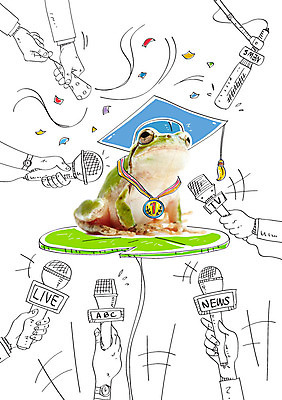 편집 손 잎 학사모 졸업 포토일러 폭죽 양서류 사람없음 축하 우승 뉴스 메달 마이크 청개구리 인터뷰 이미지편집 AI파일 식물 동물 편집이미지 모자_잡화 교육 음향기기 컨셉 개구리 신체부위 최고 상_상패 파일형식 벡터