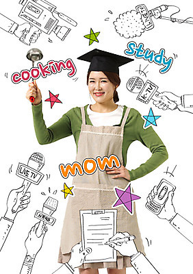 편집 손 여자 별 40대 허리손 포토일러 엄마 요리 한명 웃음 들기 상반신 성인 펜 카메라 앞치마 한국인 기록 마이크 국자 인터뷰 녹음기 요리교실 이미지편집 AI파일 자연요소 편집이미지 1 중년 음향기기 포즈 가족 모션 주방용품 수업 표정 사람 동양인 신체부위 전자제품 필기구 파일형식 벡터 녹음_기록