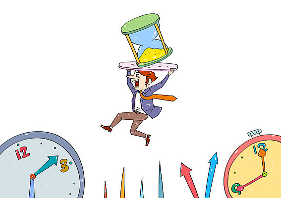 전신 남자 시계 일러스트 한명 들기 정장 성인 달리기 점프 시간 비즈니스맨 시곗바늘 모래시계 머리위 국내일러스트 AI파일 1 옷 모래 비즈니스 모션 사람 직장인 파일형식 벡터