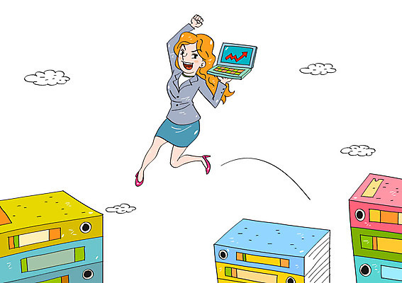 전신 구름 여자 화살표 일러스트 그래프 한명 빌딩 성인 노트북 점프 파이팅 주먹 기쁨 비즈니스우먼 상승 국내일러스트 AI파일 자연요소 1 감정 컨셉 비즈니스 모션 사람 건물 전자제품 직장인 파일형식 벡터