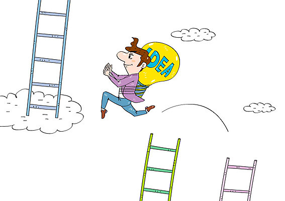 전신 남자 생각 일러스트 전구 사다리 아이디어 한명 정장 성인 달리기 점프 비즈니스맨 국내일러스트 AI파일 1 옷 컨셉 비즈니스 모션 사람 도구 직장인 파일형식 벡터