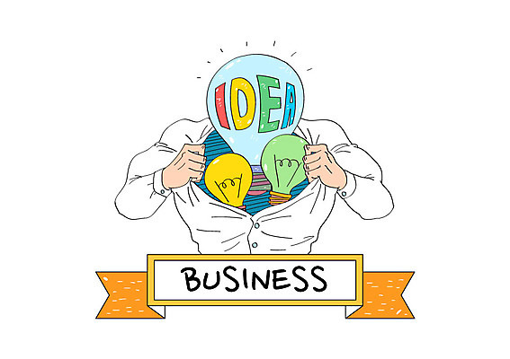 남자 리본 생각 일러스트 전구 아이디어 한명 상반신 비즈니스맨 슈퍼맨 국내일러스트 AI파일 1 컨셉 비즈니스 사람 직장인 영웅 파일형식 벡터