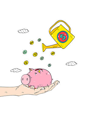 손 일러스트 들기 신체부위 금융 달러 물뿌리개 돼지저금통 화폐기호 물주기 금융의날 국내일러스트 AI파일 기호 돈 모션 사람 경제 저금통 화폐 파일형식 벡터 법정기념일