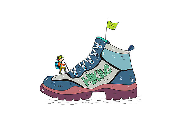 전신 모자 남자 신발 일러스트 배낭 산 한명 서기 성인 등산 하이킹 깃발 막대기 정상 등산화 국내일러스트 AI파일 1 잡화 가방 모션 레저 사람 트래킹 등산용품 파일형식 벡터