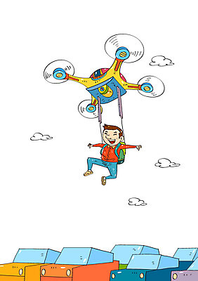 전신 구름 남자 교통수단 일러스트 배낭 자동차 미래 정보기술 한명 운송업 헬리콥터 드론 미래산업 국내일러스트 AI파일 자연요소 1 산업 육상교통 교통 컨셉 가방 비행기 기술 사람 파일형식 벡터