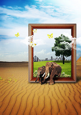 PSD 나무 동물 구름 편집 편집이미지 모래 나비 하늘 코끼리 액자틀 빌딩 잔디 사람없음 사막 이미지편집 자연요소 식물 곤충 액자 포유류 틀 건물 파일형식