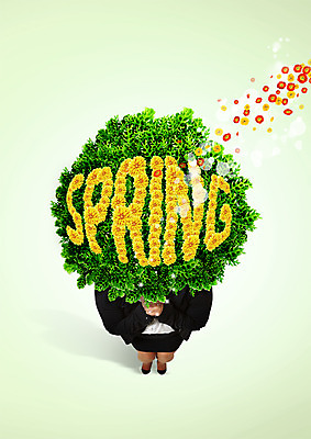 PSD 편집 편집이미지 알파벳 여자 꽃 잎 공 한명 서기 정장 성인 봄 비즈니스우먼 잔디공 이미지편집 식물 1 영어 옷 계절 비즈니스 모션 사람 직장인 파일형식