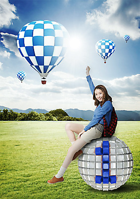 전신 PSD 나무 구름 편집 편집이미지 1 여자 교육 대학생 배낭 공 하늘 산 한명 웃음 앉기 잔디 20대 성인 옆모습 손들기 한국인 열기구 대학교육 이미지편집 자연요소 식물 학생 뷰포인트 가방 항공교통 모션 표정 사람 동양인 청년 파일형식