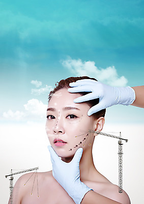 PSD 구름 편집 편집이미지 우먼라이프 손 여자 화살표 하늘 한명 상반신 20대 성인 뷰티 한국인 성형수술 타워크레인 수술장갑 의료성형뷰티 이미지편집 자연요소 1 라이프스타일 장갑 사람 동양인 청년 신체부위 수술 기중기 파일형식