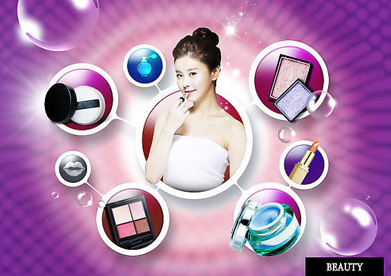 PSD 편집 편집이미지 우먼라이프 여자 한명 상반신 20대 성인 화장 뷰티 한국인 립스틱 물방울 튜브탑 향수 입술 바르기 퍼프 파우더 아이섀도 수분크림 의료성형뷰티 이미지편집 1 라이프스타일 상의 모션 사람 동양인 청년 신체부위 화장품 파일형식