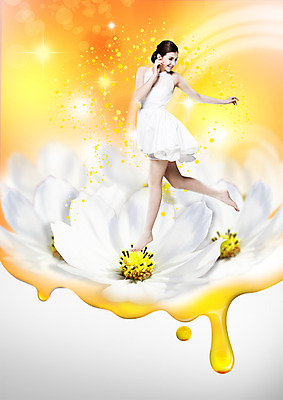 전신 PSD 서양인 편집 편집이미지 우먼라이프 원피스 여자 꽃 포즈 한명 서기 20대 성인 옆모습 뷰티 꿀 이미지편집 외국인 식물 1 라이프스타일 옷 뷰포인트 모션 사람 청년 파일형식