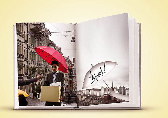 PSD 편집 편집이미지 남자 우산 비즈니스 상반신 성인 건물 책 30대 파이팅 한국인 비즈니스맨 좌절 해고 박스포장 퇴사 이미지편집 구조조정 건축물 감정 컨셉 포장 모션 사람 동양인 장년 직장인 파일형식