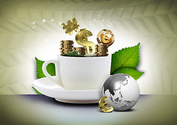 PSD 편집 편집이미지 비즈니스 나뭇잎 사람없음 금융 지구본 쌓기 달러 글로벌비즈니스 유로 원화 화폐기호 커피잔 컵받침 e비즈니스 이미지편집 기호 커피 잎 돈 모션 잔 경제 글로벌 화폐 받침대 파일형식