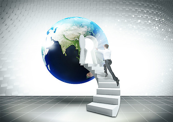 전신 PSD 서양인 편집 편집이미지 남자 비즈니스 한명 성인 뒷모습 빛 지구본 걷기 계단 글로벌비즈니스 비즈니스맨 오픈 열쇠구멍 이미지편집 외국인 1 뷰포인트 모션 사람 글로벌 직장인 파일형식