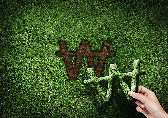 PSD 편집 편집이미지 손 비즈니스 자국 잔디 금융 흙 원화 화폐기호 이미지편집 식물 기호 돈 신체부위 경제 화폐 파일형식