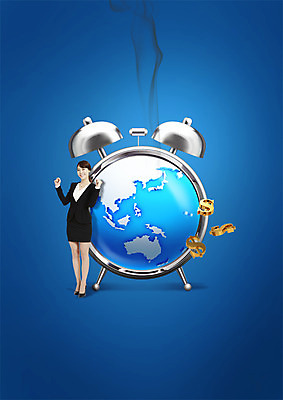 전신 PSD 편집 편집이미지 여자 비즈니스 한명 서기 정장 20대 성인 금융 지구본 달러 글로벌비즈니스 파이팅 한국인 자명종 비즈니스우먼 화폐기호 연기 이미지편집 1 기호 옷 시계 돈 모션 사람 동양인 청년 경제 글로벌 알람 직장인 화폐 파일형식