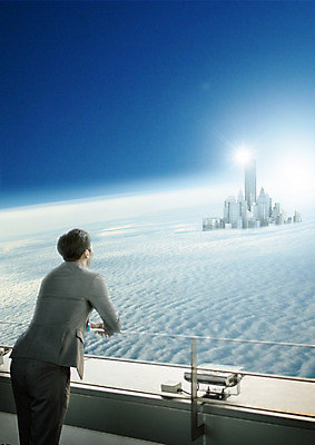 PSD 구름 편집 편집이미지 응시 남자 비즈니스 난간 하늘 한명 서기 빌딩 성인 뒷모습 햇빛 비즈니스맨 이미지편집 자연요소 1 시선 뷰포인트 모션 사람 건물 태양 직장인 파일형식