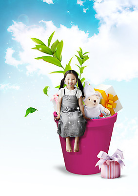 전신 PSD 구름 편집 편집이미지 우먼라이프 원피스 여자 리본 화분 잎 양갈래머리 하늘 한명 웃음 앉기 소녀 이벤트 선물상자 쇼핑 곰인형 한국인 이미지편집 자연요소 식물 1 라이프스타일 헤어스타일 옷 어린이 인형 모션 표정 선물 사람 동양인 상자 파일형식