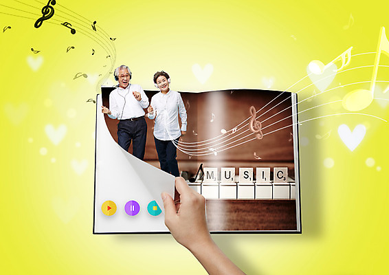 PSD 편집 편집이미지 손 여자 노년 남자 악기 음표 서기 취미 두명 책 실버라이프 노부부 헤드폰 음악감상 한국인 하트 건반 피아노 높은음자리표 60대 오선지 나무블록 이미지편집 모양 라이프스타일 기호 부부 음악 음향기기 모션 사람 동양인 성인 목재 신체부위 블록 감상 건반악기 악보 오선 파일형식