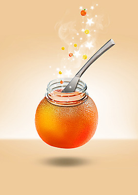 PSD 편집 편집이미지 별 음식 오렌지 유리병 사람없음 나이프 과일잼 잼나이프 이미지편집 자연요소 식기 과일 병_용기 칼 잼 파일형식