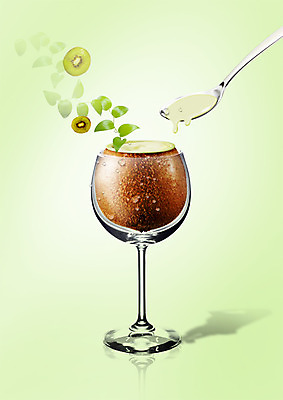 PSD 편집 편집이미지 음료 음식 잎 와인잔 단면 키위 사람없음 컵 숟가락 흐름 과일주스 키위주스 이미지편집 식물 식기 컨셉 술잔 과일 수저 주스 파일형식