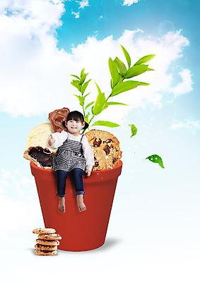 전신 PSD 구름 편집 편집이미지 여자 화분 음식 잎 하늘 한명 웃음 앉기 손짓 소녀 쿠키 초콜릿 한국인 최고 이미지편집 자연요소 식물 1 어린이 모션 디저트 표정 사람 동양인 파일형식