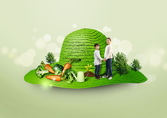 전신 PSD 나무 편집 편집이미지 여자 남자 서기 소녀 소년 두명 옆모습 새싹 농사 손잡기 흙 당근 물뿌리개 한국인 수확 브로콜리 유기농 밀짚모자 이미지편집 식물 모자_잡화 웰빙 어린이 뷰포인트 농업 채소 모션 뿌리채소 사람 동양인 파일형식