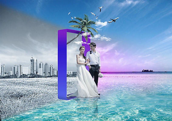 전신 PSD 동물 구름 편집 편집이미지 커플 여자 남자 바다 부케 커플라이프 웨딩드레스 결혼 갈매기 하늘 비행기 서기 빌딩 20대 성인 두명 문 팔짱 한국인 신혼여행 이미지편집 자연요소 라이프스타일 드레스 꽃다발 관계 항공교통 모션 조류 대중교통 사람 동양인 이벤트 청년 건물 파일형식